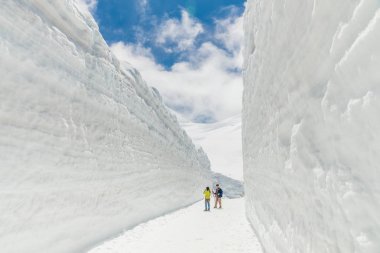 Tateyama, Japonya kar duvara