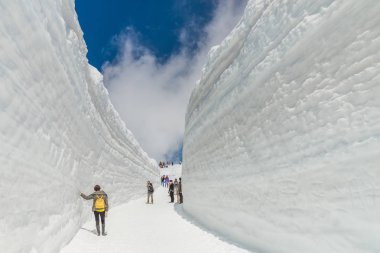 Tateyama, Japonya kar duvara