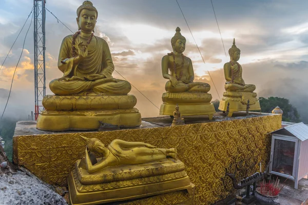 Tijger grot-tempel in de zonsondergang — Stockfoto