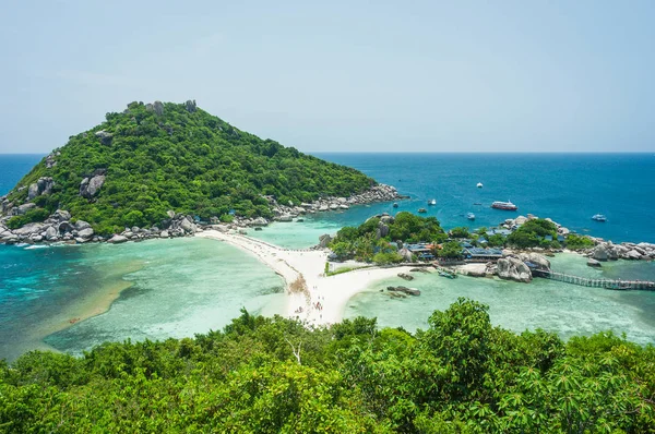 Azji tropikalnej plaży paradise w Nang Yuan Island, Tajlandia — Zdjęcie stockowe