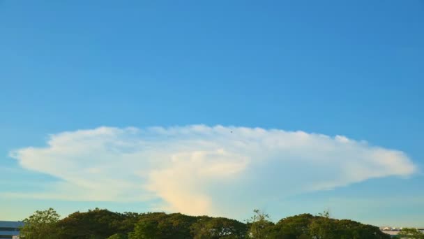 Dramática puesta del sol cielo con nubes de colores — Vídeos de Stock