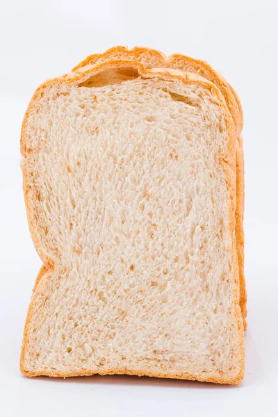 Слайд цельной пшеницы на белом фоне — стоковое фото