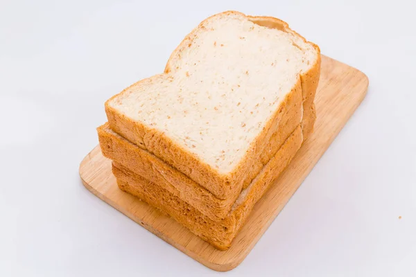 Slide whole wheat on white background — Stock Photo, Image