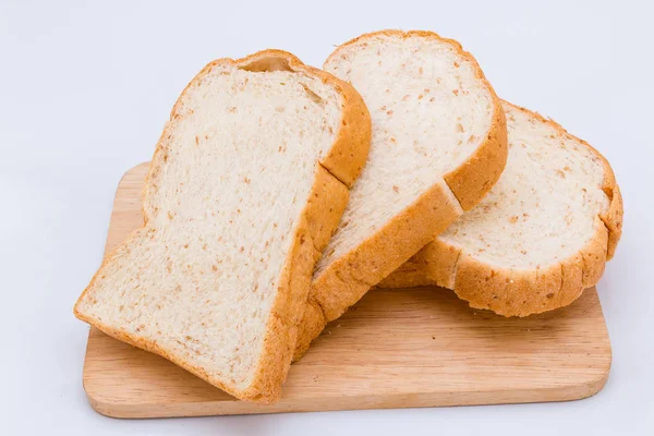 Slide whole wheat on white background — Stock Photo, Image