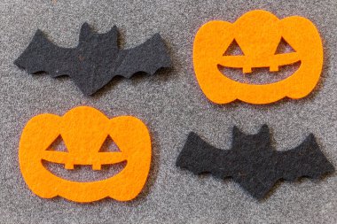 holloween decolation kumaş arka plan üzerinde