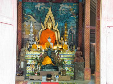 Chiangmai, Tayland - Kasım 25: Buda heykeli Maekampong Tapınağı üzerinde 25 Kasım 2016 Chiangmai, Tayland