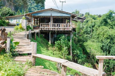 Maehongson, Tayland - 3 Ekim 2016: Bann Ja Bo Köyü Ekim 3,