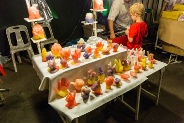 Prachuap Khiri Khan, Tayland - Aralık 24: Gece pazarı üzerinde 24 Aralık 2016 Prachuap Khiri Khan, Tayland Hua Hin adlı