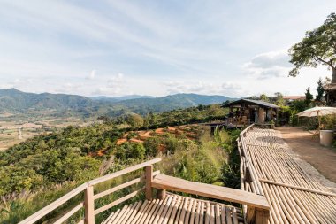 Magic Mountain ünlü kahve dükkanında Phu akciğer ka Phayao PR olduğunu