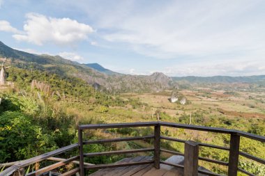 Magic Mountain ünlü kahve dükkanında Phu akciğer ka Phayao PR olduğunu