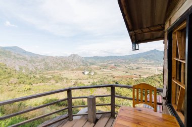 Magic Mountain ünlü kahve dükkanında Phu akciğer ka Phayao PR olduğunu