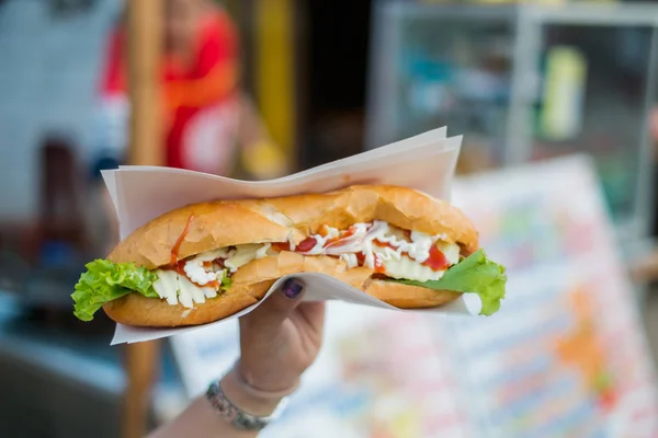 Fransız ekmeği sandviç Laos tarzı