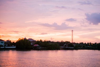 nehir renkli manzara twilight saat sanat Doğa