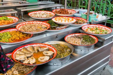 taze pazarda, Tayland Tayland yemekleri çeşitli