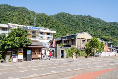 Taipei, Tayvan - Tayvan 'daki Houtong kedi köyünün manzarası. 5 Ekim 2019 'da