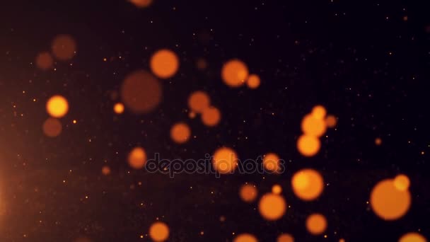Imágenes de partículas borrosas de luces brillantes coloridas abstractas Full HD — Vídeos de Stock