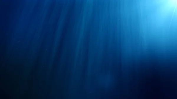 Unterwasserhintergrund. Blaues Unterwasser mit Welligkeit und Wellenlicht — Stockfoto