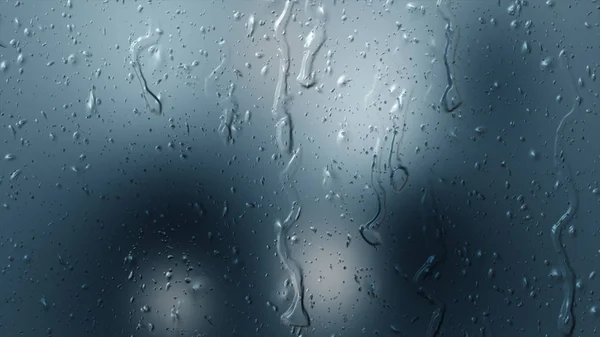 Naturliga sötvatten droppe regn på glas konsistens — Stockfoto