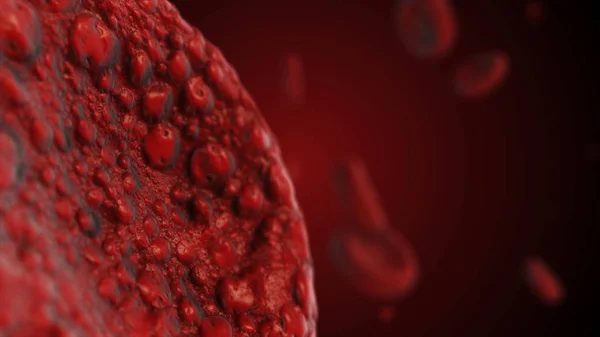 Реалистичная визуализация бактерий - красными цветами — стоковое фото