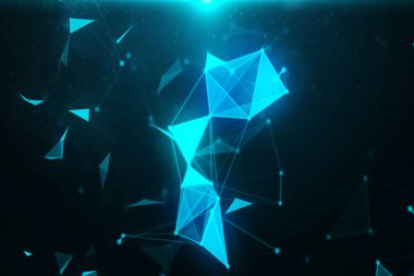 soyut mavi çizgiler