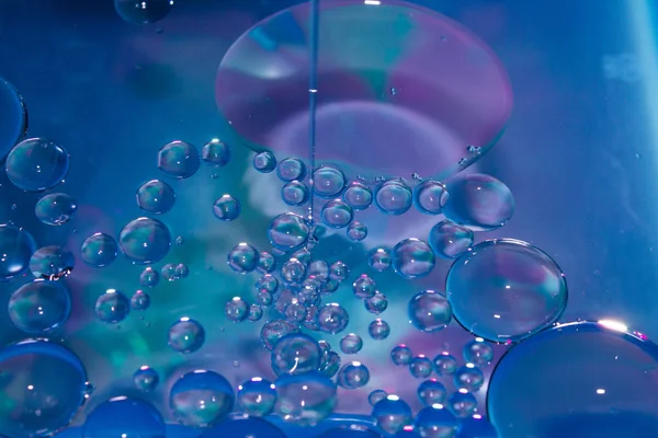 Gotas de sabão, manchas, óleo — Fotografia de Stock