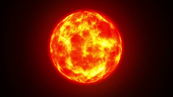Sun on Fire HD Animation Loop — Stock Video