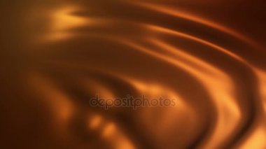 Animasyon animasyon yansımaları ile akış altın sıvı. Dalga ve dalgalanma altın yüzeyi.