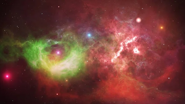 Stelle nel cielo notturno, nebulosa e galassia — Foto Stock