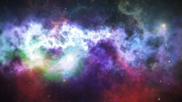 Sterne am Nachthimmel, Nebel und Galaxie — Stockfoto