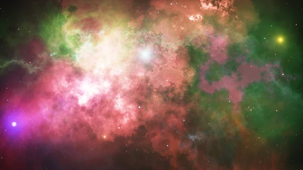 Всесвіт наповнений зірками, туманністю і галактикою — стокове фото