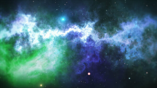 Open space, stars and nebulae in space