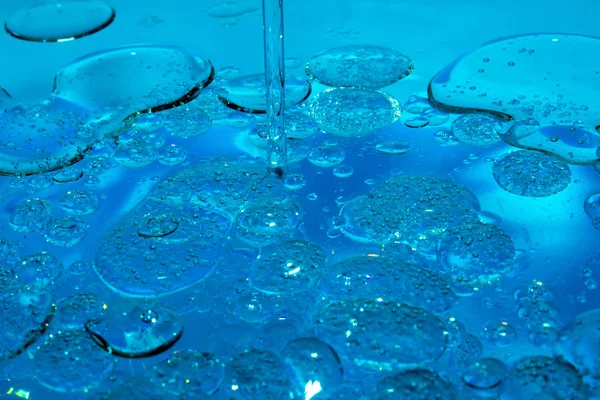 Gotas de jabón, manchas, aceite, burbujas, abstracto — Foto de Stock