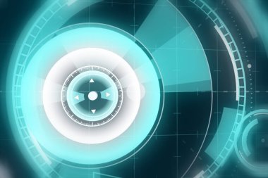 Sci fi fütüristik kullanıcı arayüzü head-up ekran. resimde. arka plan.