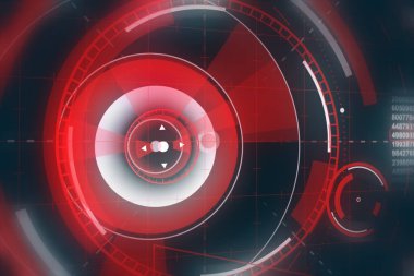 Sci fi fütüristik kullanıcı arayüzü head-up ekran. resimde. arka plan.