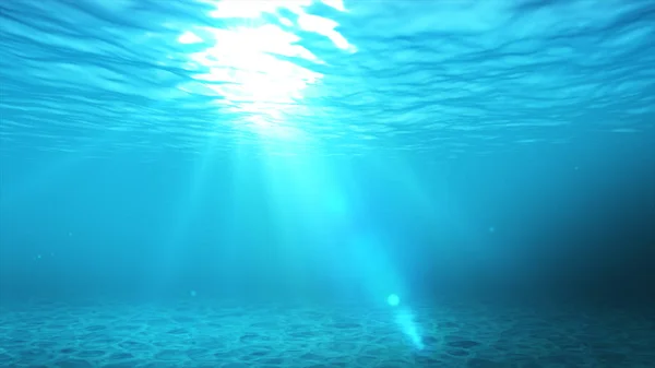 Ruhige blaue Unterwasserszene mit Kopierraum — Stockfoto