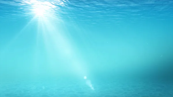 Underwater blå bakgrund i havet med kopia utrymme — Stockfoto