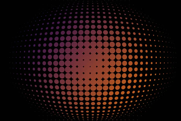 Oranje paarse sferische gradiënt van halftone met kopie ruimte — Stockfoto