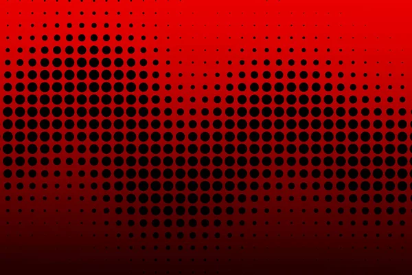 halftone dots. Red dots on black background. with copy space