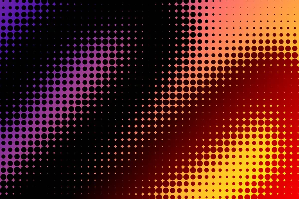 Abstract kleurrijk halftone puntjes illustratie met kopie ruimte — Stockfoto