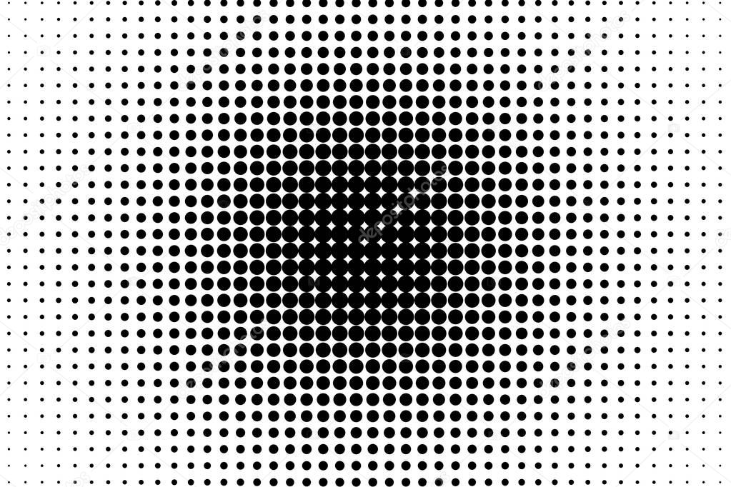Abstract black and white halftone copy space