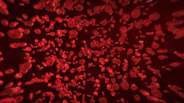 3D soyut kırmızı kan hücreleri illüstrasyon, bilimsel ya da tıbbi veya Mikrobiyolojik arka plan