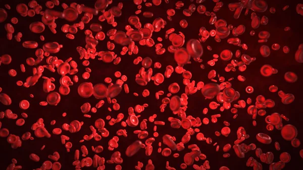 Glóbulos rojos en el cuerpo vivo — Foto de Stock