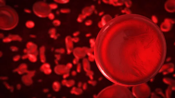 3d абстрактные красные кровяные тельца иллюстрация, научный или медицинский или микробиологический фон — стоковое фото