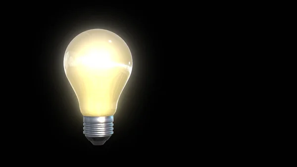 Светящаяся желтая лампочка в качестве концепции вдохновения — стоковое фото