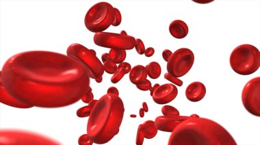 Red blood cells isolated on white background clipart