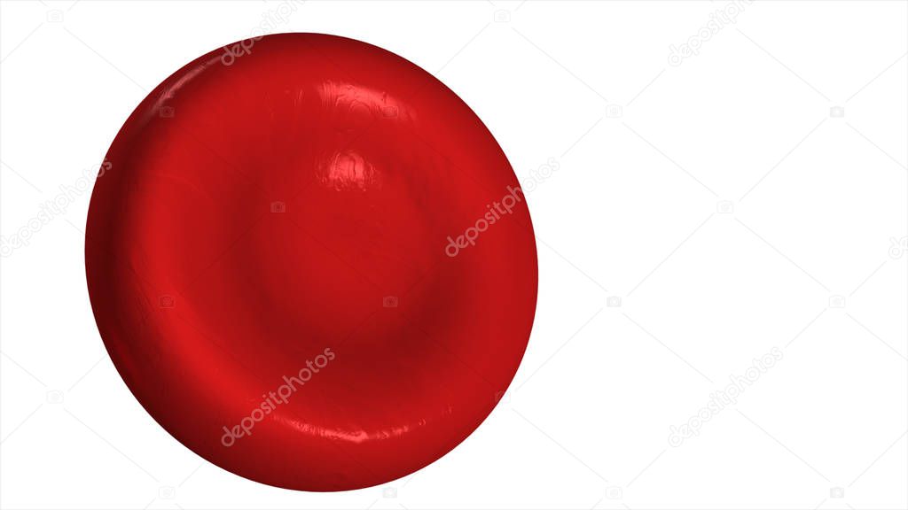 Illustration of a red blood cell isolated on a white background