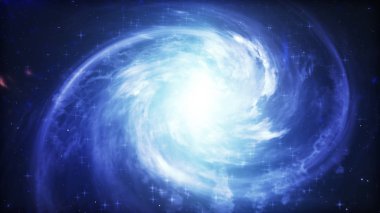 Sarmal gökada, derin uzay nesnesi 3d çizimi.