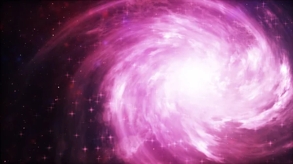 Galáxia brilhante. Estrelas abstratas sobre fundo preto. Textura fractal fantasia em vermelho, rosa e roxo claro. Arte digital. ilustração 3d — Fotografia de Stock