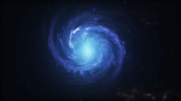 Galassia a spirale, illustrazione 3D di un oggetto spaziale profondo . — Foto Stock