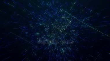 Bir teknoloji yapı kameraya uçuş kaos 3d animasyon satır ile